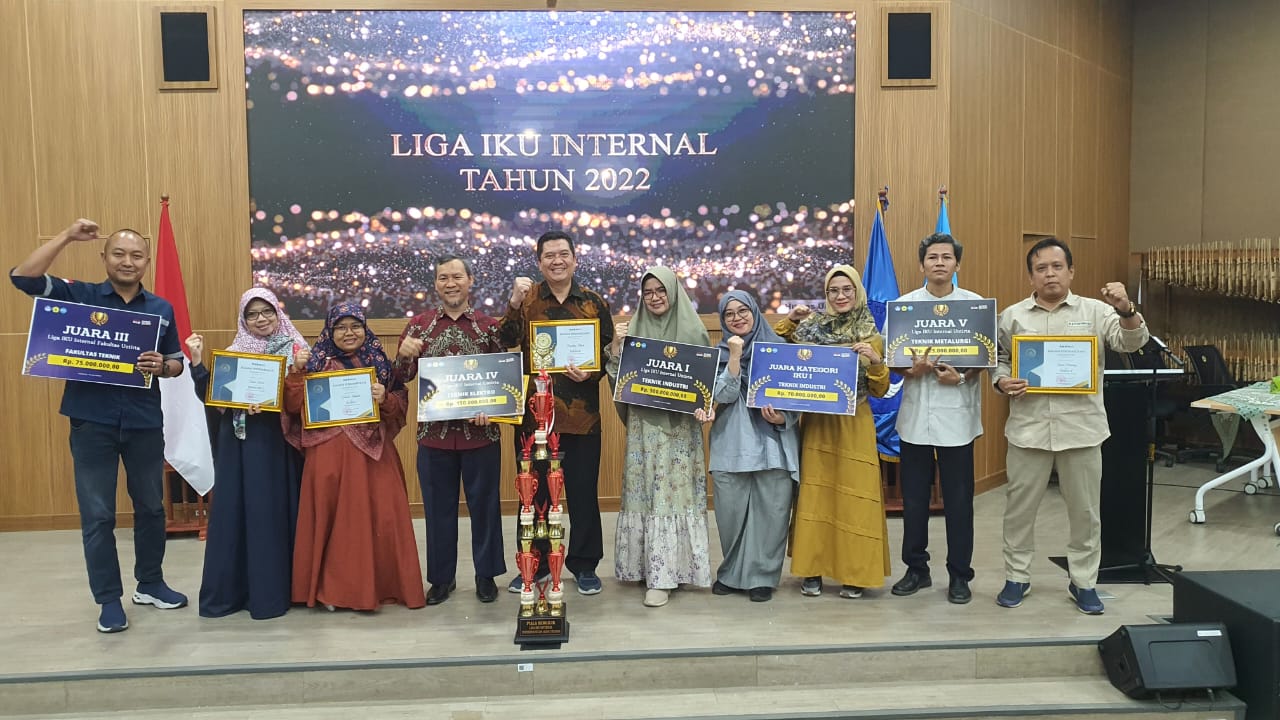Fakultas Teknik Borong Piala Liga IKU Internal Untirta Tahun Kinerja 2022
